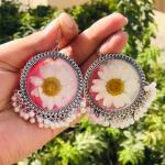 UV Resin earrings ✨||rose preserved earrings||diy earrings